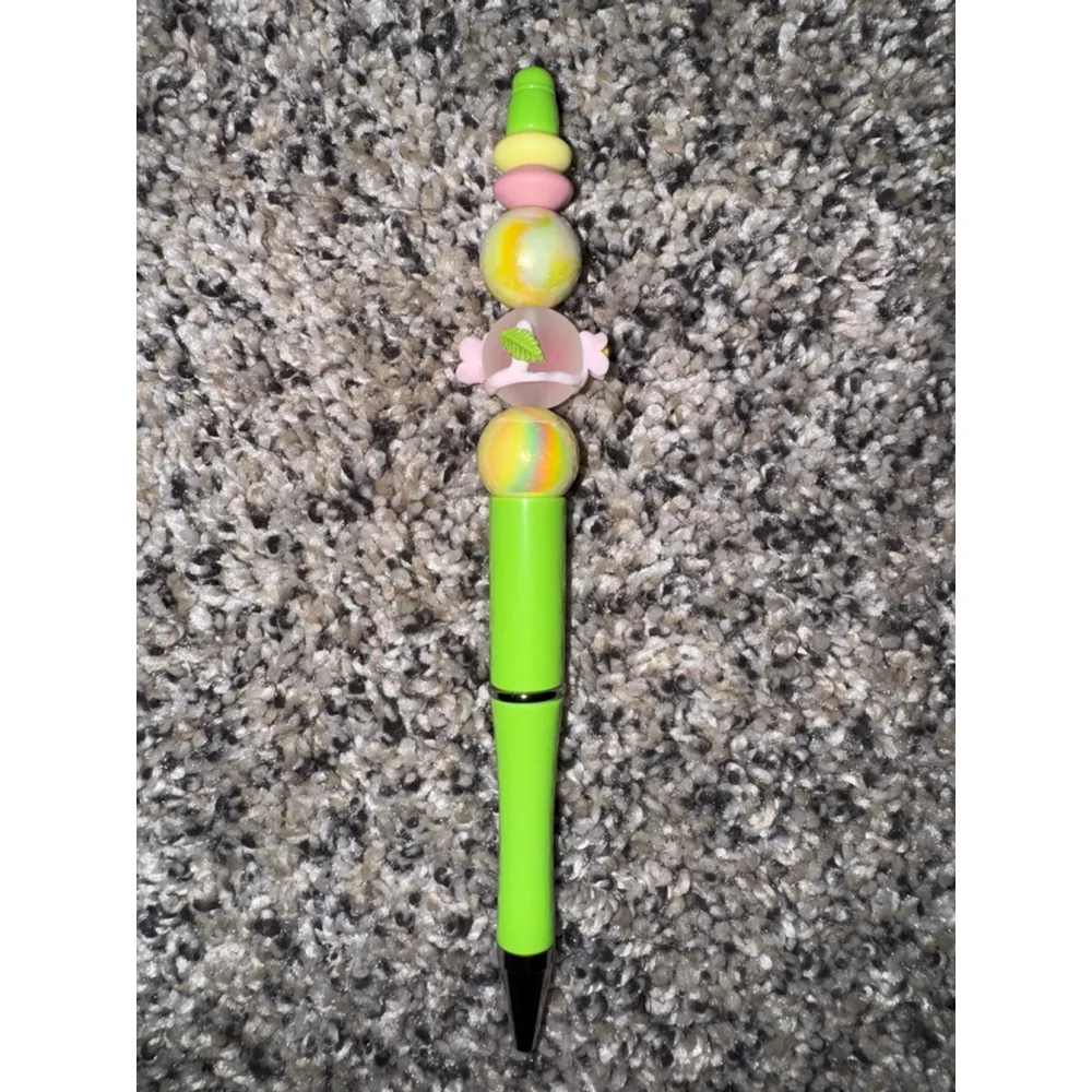 Green Beaded Pen | Aesthetic Desk Accessory | Cute Pen - Picture 3 of 3